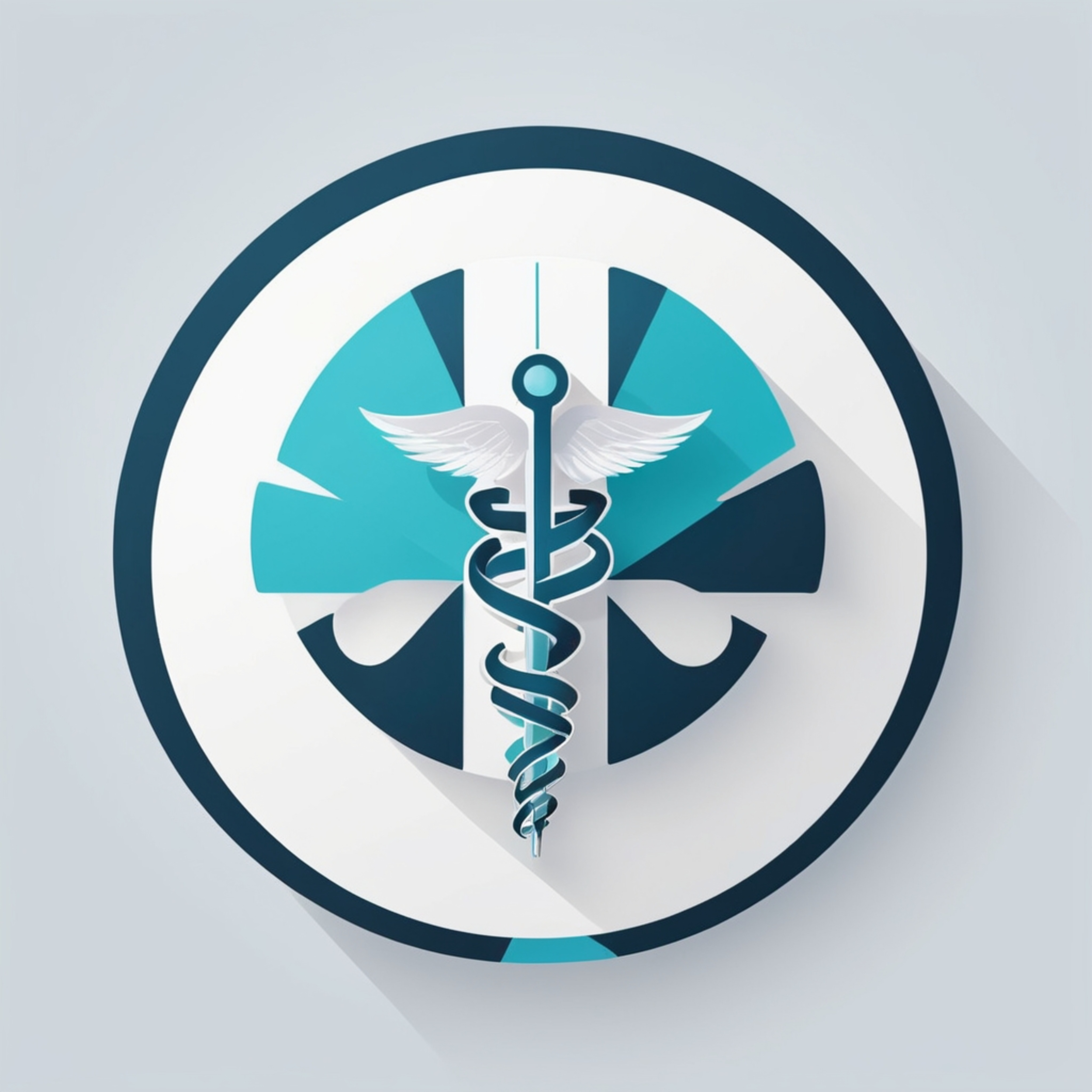 blue white shield with blue circle around it